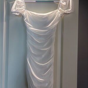 Princess Polly White Ruched Mini Dress